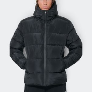Body Action Men's Hooded Puffer Jacket